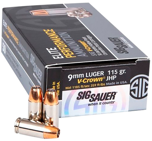 Sig Sauer Match Elite Competition, Sig E9mma1-comp-50       Vcrwn 9mm  115 Jhp  50/20