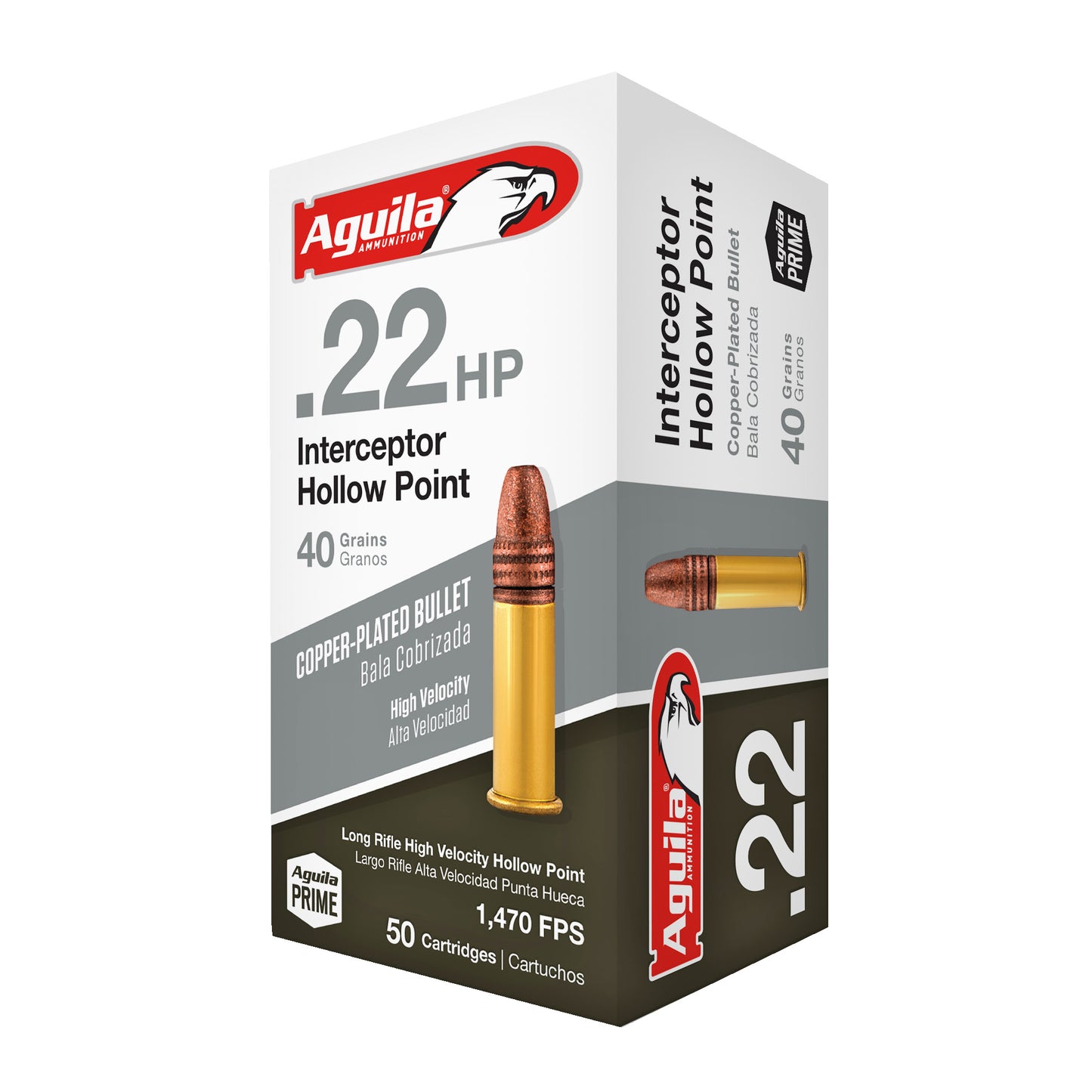 Aguila, Rimfire, Interceptor, .22 LR, 40 Grain, Hollow Point, 50 Round Box