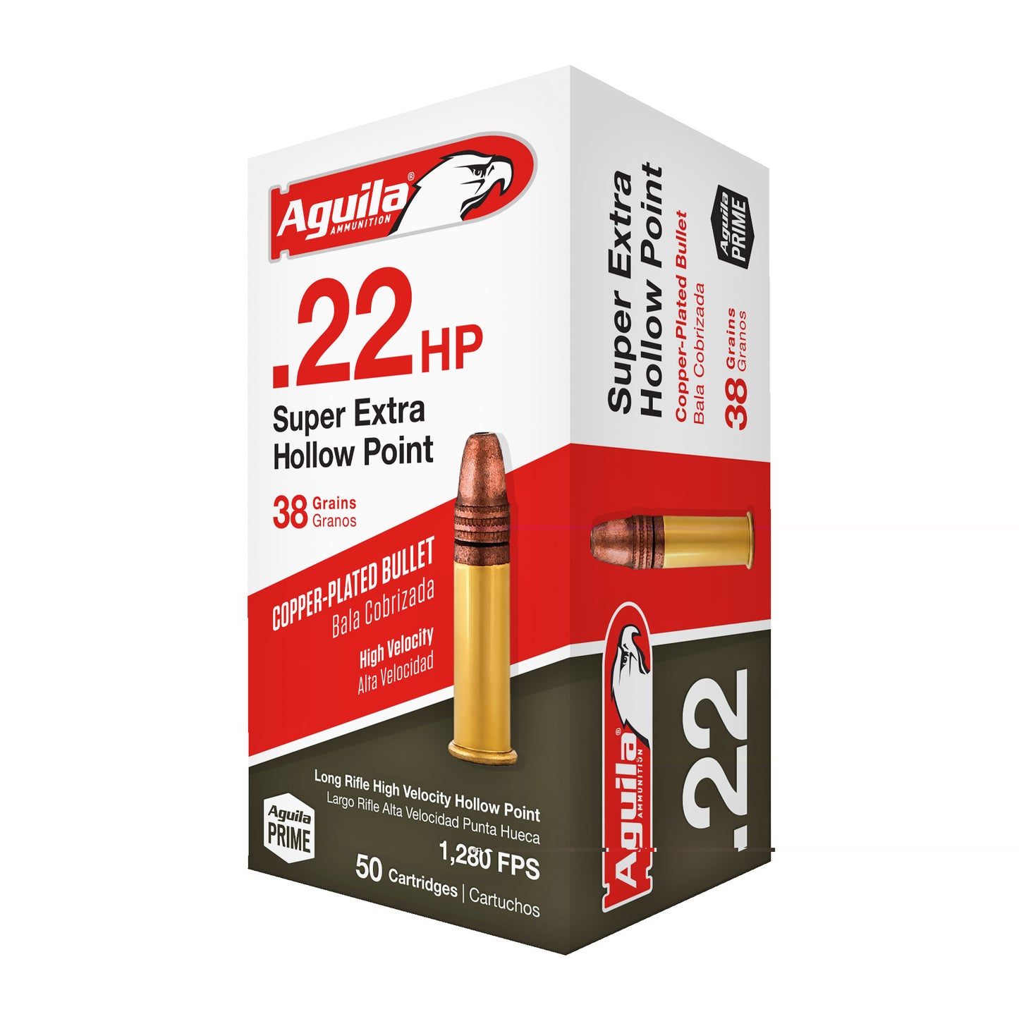 Aguila, Rimfire, .22 LR, 38 Grain, Hollow Point, 50 Round Box