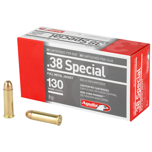 Aguila, .38 Special, 130 Grain, Full Metal Jacket, 50 Round Box