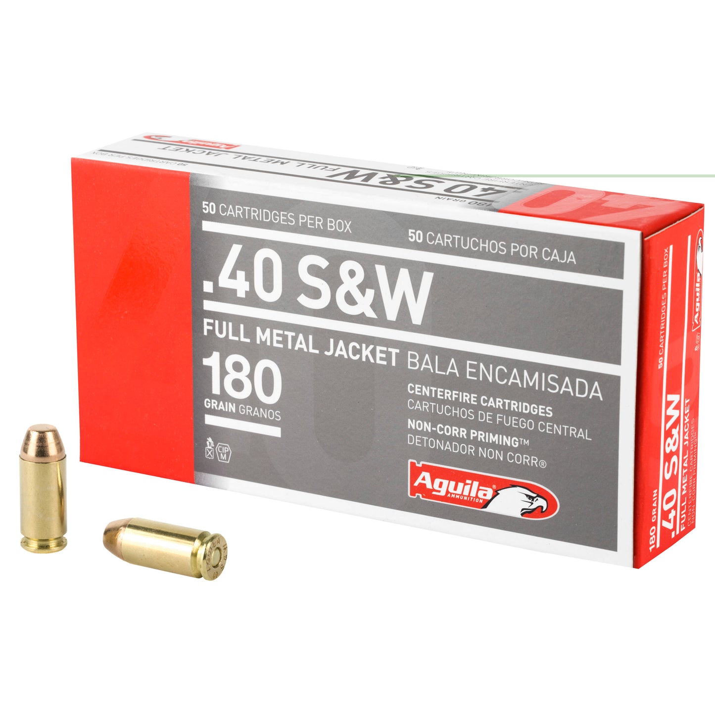 Aguila, 40 S&W, 180 Grain, Full Metal Jacket, 50 Round Box