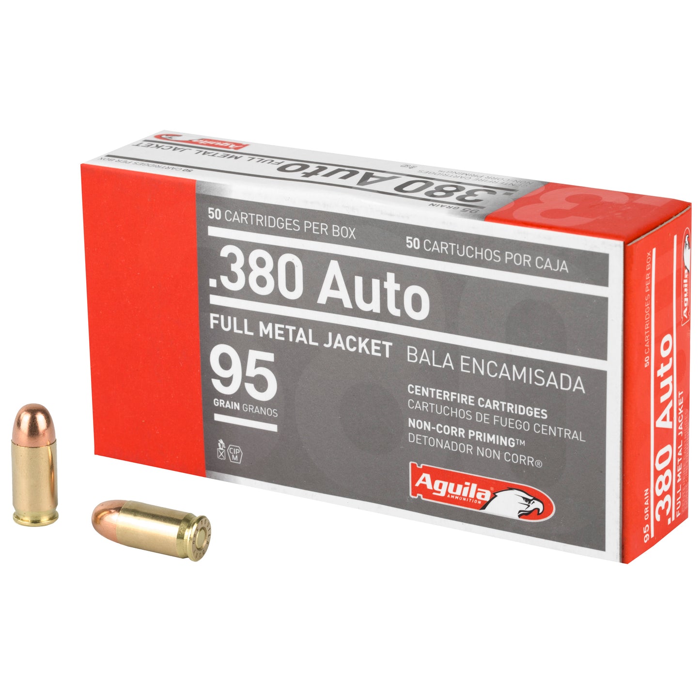 Aguila, .380 ACP, 95 Grain, Full Metal Jacket, 50 Round Box