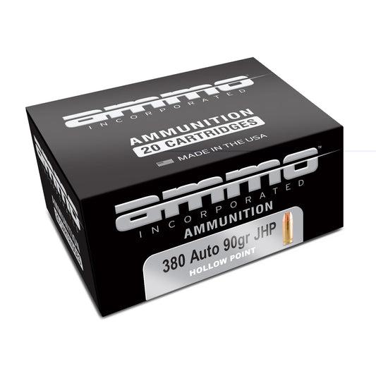 Ammo Inc, Signature, .380 ACP, 90 Grain, Jacketed Hollow Point, 20 Round Box