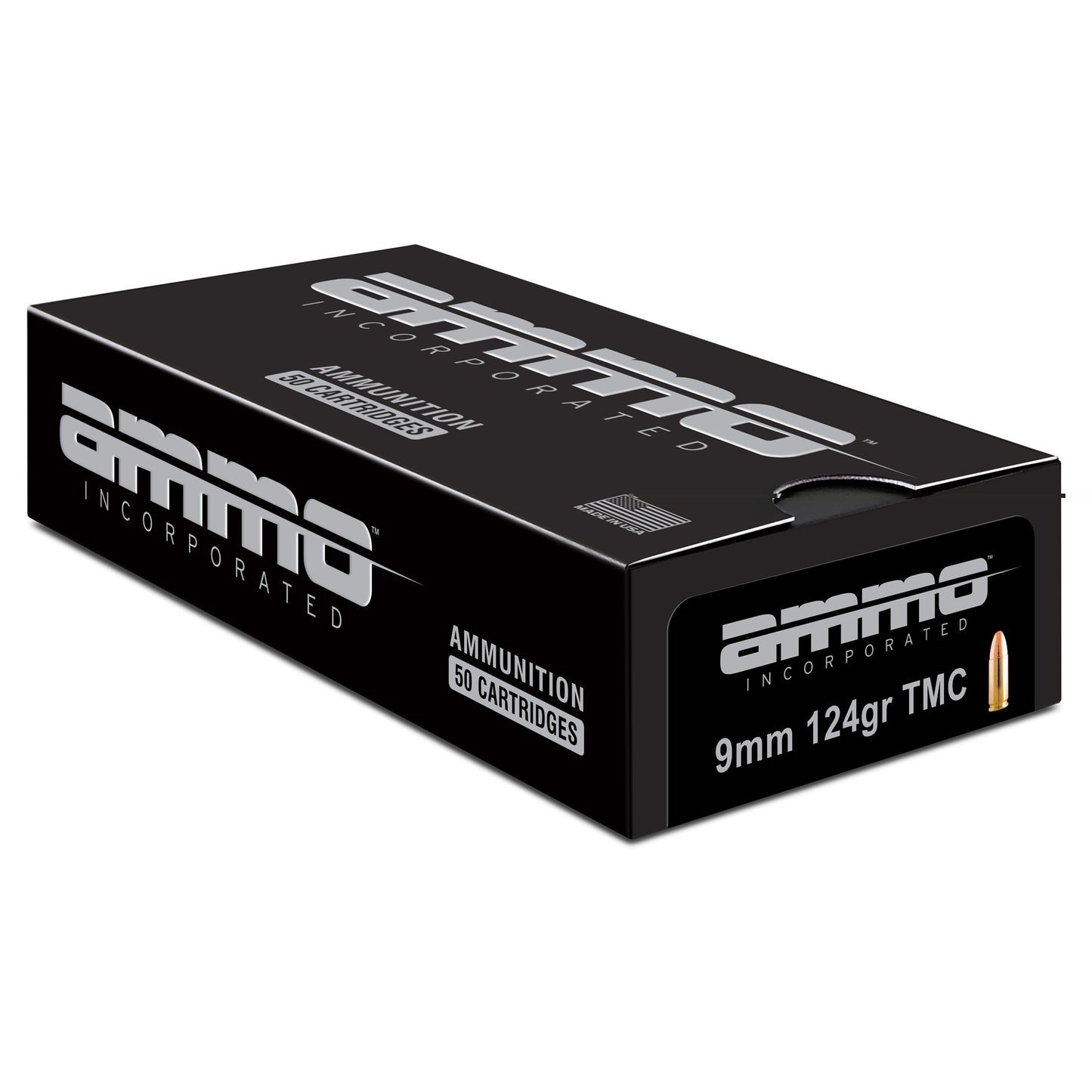 Ammo Inc, Signature, 9MM, 124 Grains, Total Metal Coating, 50 Round Box