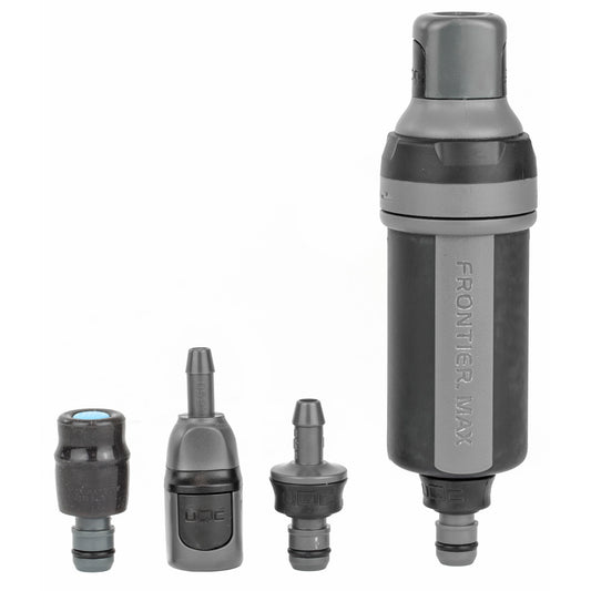 Aquamira, Frontier Max, Filtration System, Includes Backcountry Plus Filter, Black and Gray