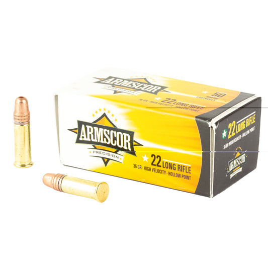 Armscor, .22 LR, 36 Grains, High Velocity, Copper Plated Hollow Point, 50 Round Box
