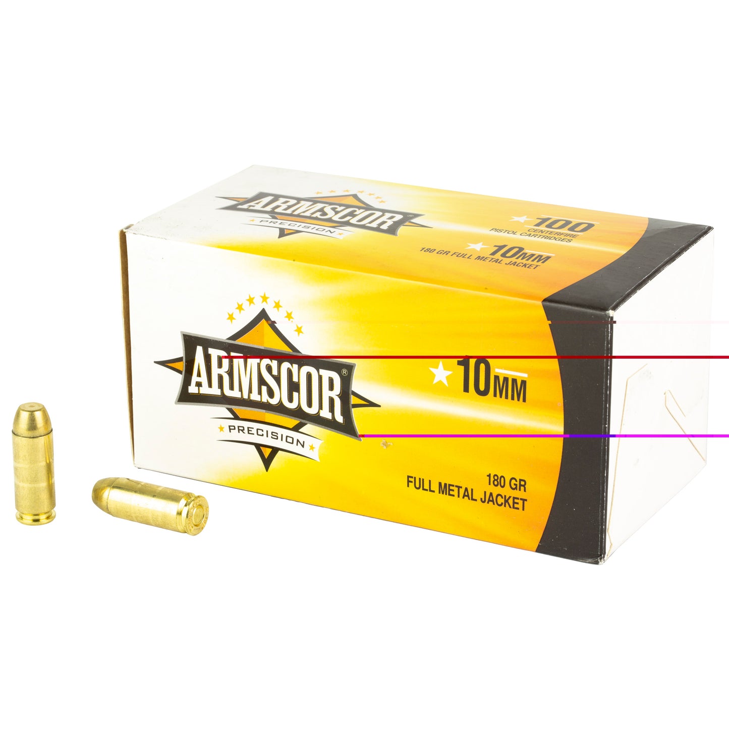 Armscor, 10MM, 180 Grain, Full Metal Jacket, 100 Round Box