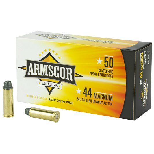 Armscor, 44 Magnum, 240 Grain, Semi Wadcutter, 50 Round Box