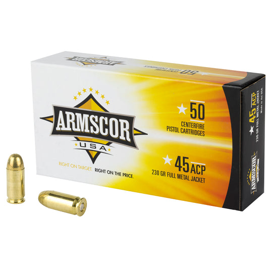 Armscor, 45 ACP, 230 Grain, Full Metal Jacket, 50 Round Box