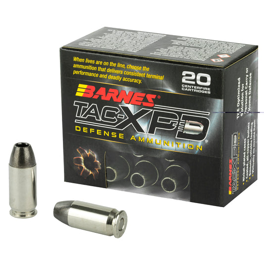 Barnes, TAC-XPD, .45 ACP+P, 185 Grain, TAC-XP, Hollow Point, Lead Free, 20 Round Box