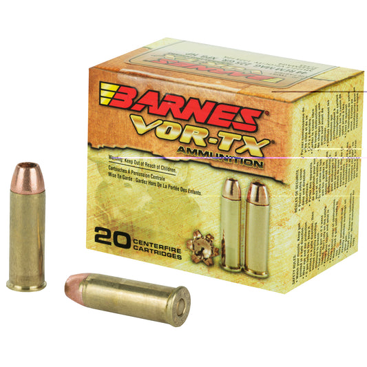 Barnes, VOR-TX, .44 Magnum, 225 Grain, XPB, Jacketed Hollow Point, Lead Free, 20 Round Box