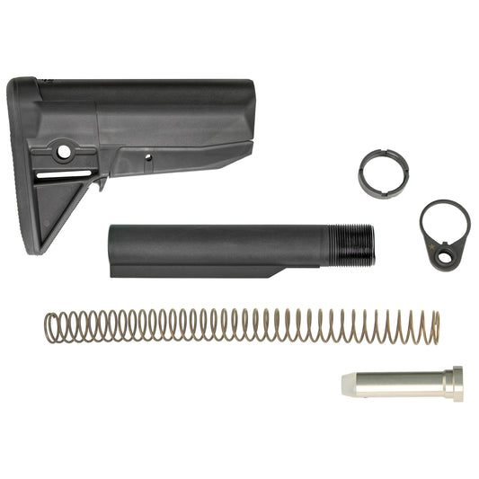 Bravo Company, BCMGUNFIGHTER Mod 0 Stock Kit, Receiver Extension, Quick Detach End Plate, Lock Nut Action Spring, Carbine Buffer, Black