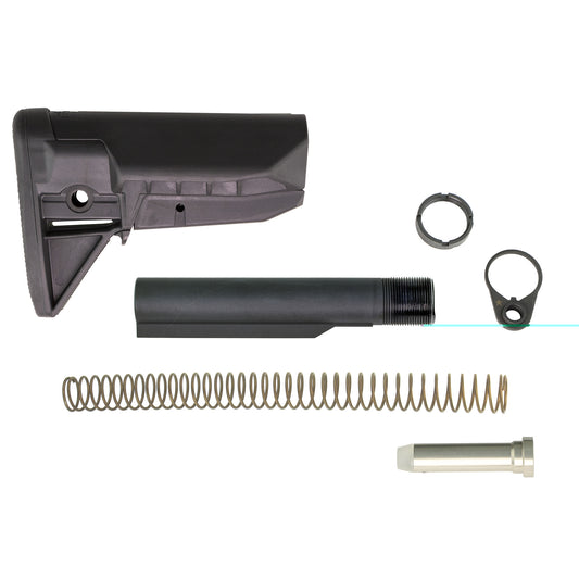 Bravo Company, BCMGUNFIGHTER Mod 0 Stock Kit, SOPMOD (Widebody), Receiver Extension, Quick Detach End Plate, Lock Nut Action Spring, Carbine Buffer, Black