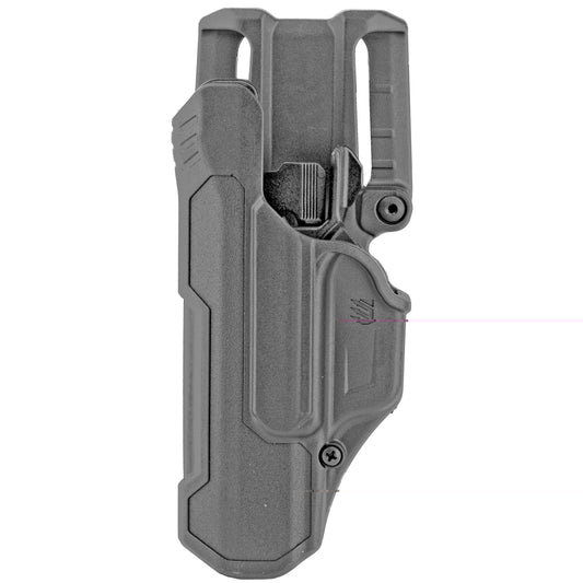 BLACKHAWK, T-Series, L2D, Duty Holster, Left Hand, Black, Fits Glock 17/19/22/23/31/32/45/47, Includes Jacket Slot Belt Loop, Polymer