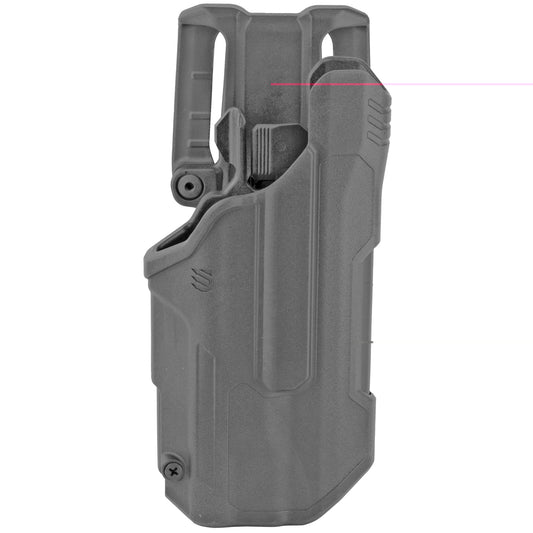 BLACKHAWK, T-Series L2D, Duty Holster, Right Hand, Black, Fits Glock 17/22/31 With TLR1/TLR2, Includes Jacket Slot Belt Loop