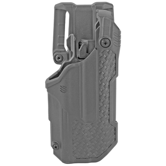 BLACKHAWK, T-Series L3D, Duty Holster, Right Hand, Fits Glock 17/22/31 With TLR1/TLR2, Includes Jacket Slot Belt Loop, Black Basketweave Finish