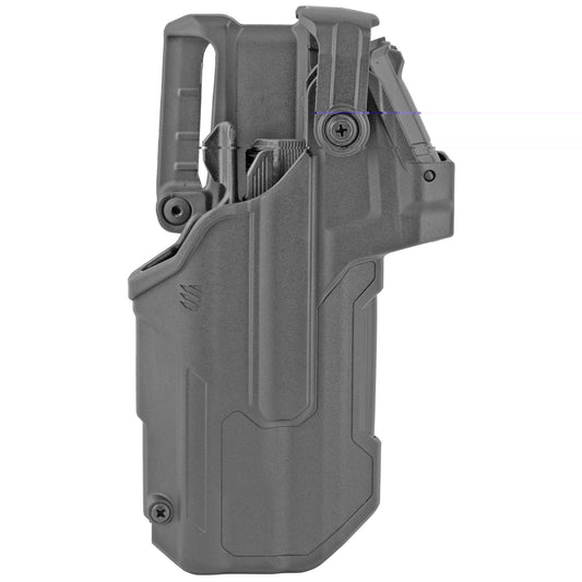 BLACKHAWK, T-Series L3D RDS, Duty Holster, Right Hand, Black Finish, Fits Glock 17/19/22/31 with TLR1/TLR2, Includes Jacket Slot Belt Loop