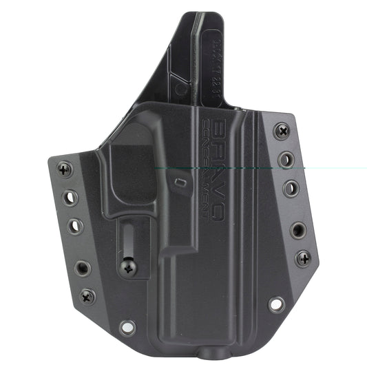 Bravo Concealment, BCA, OWB Concealment Holster, 1.5" Belt Loops, Fits Glock 17/31/32/47, Right Hand, Black, Polymer, Does not fit Glock Gen 5 40SW