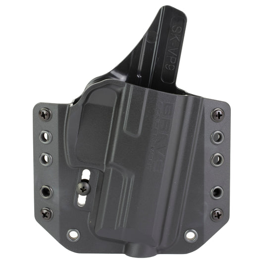 Bravo Concealment, BCA, OWB Concealment Holster, 1.5" Belt Loops, Fits HK VP9SK, Right Hand, Black, Polymer