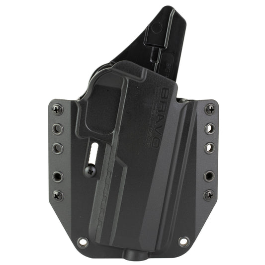 Bravo Concealment, BCA, OWB Concealment Holster, 1.5" Belt Loops, Fits Sig Sauer P320 Full Size, Right Hand, Black, Polymer