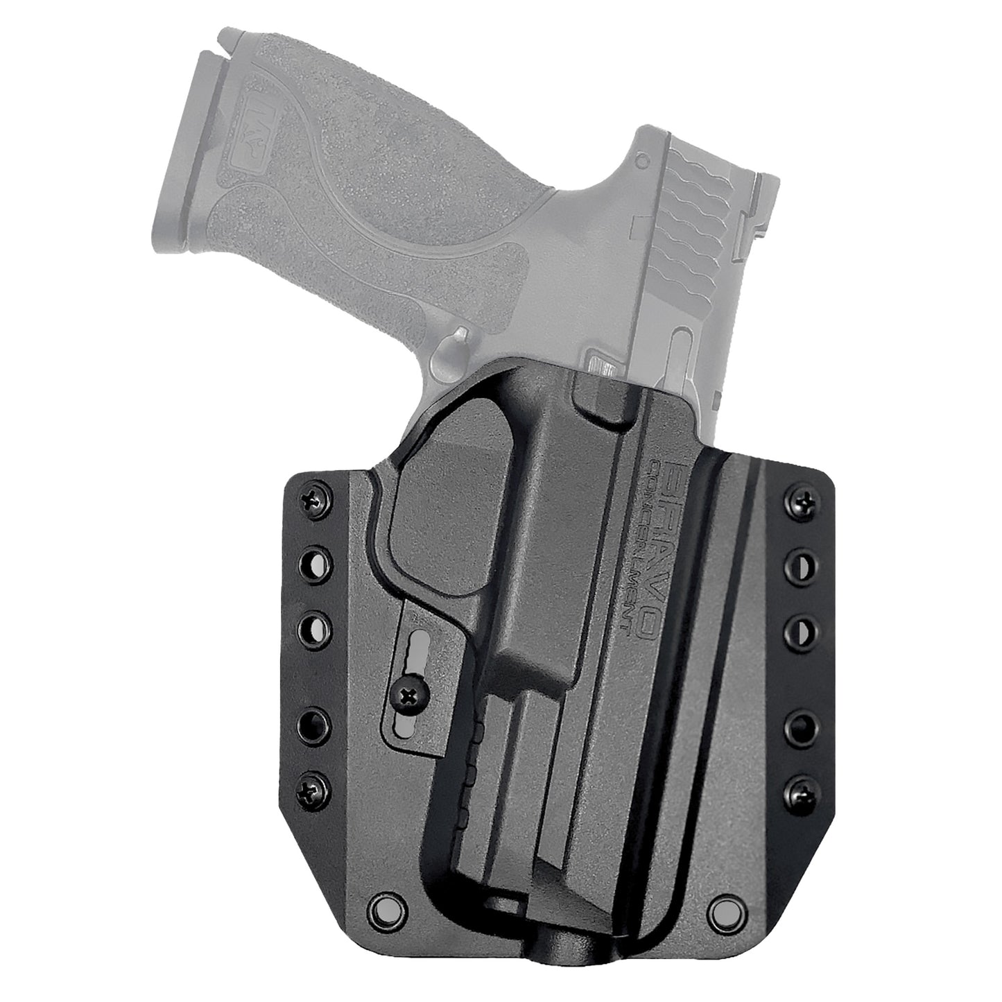 Bravo Concealment, BCA, OWB Concealment Holster, 1.5" Belt Loops, Fits S&W M&P 9/40 Full Size, Right Hand, Black, Polymer