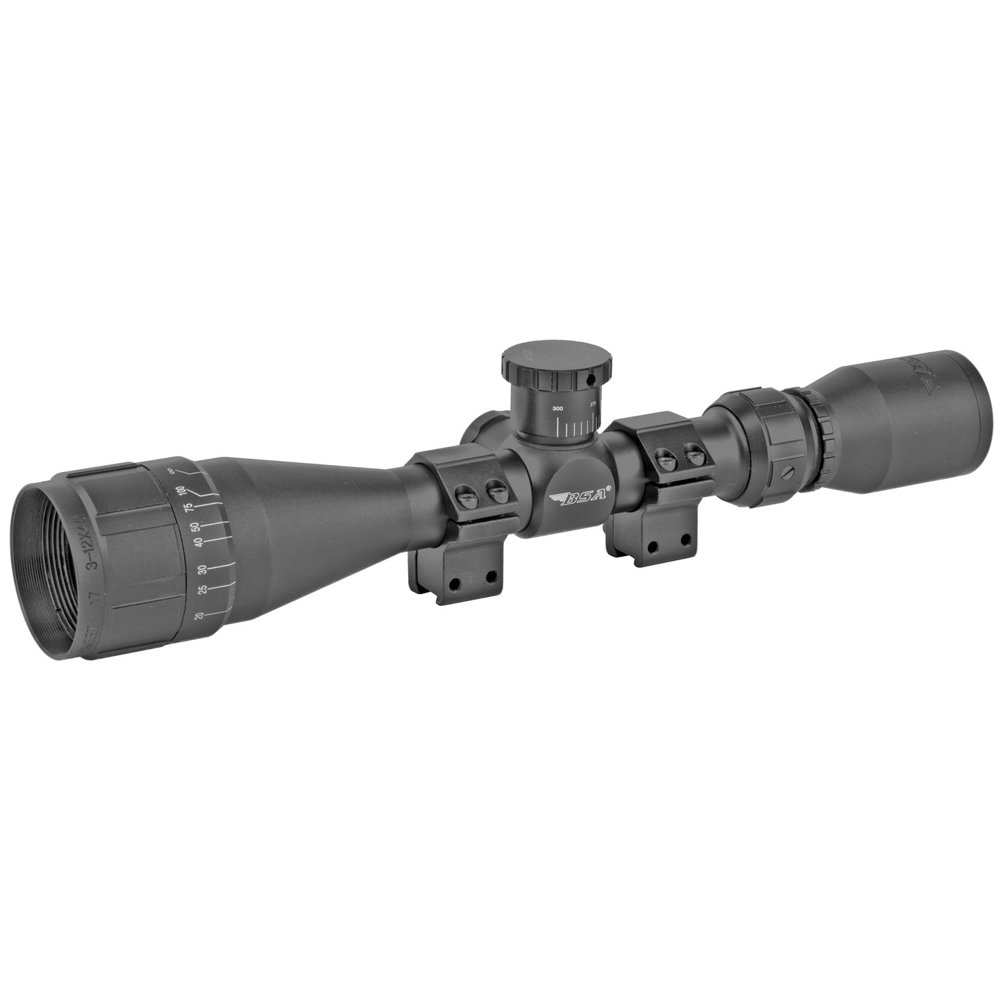 BSA Optics, Sweet 17, Rimfire Scope, 3-12X40mm, 1" Maintube, 30/30 Duplex Reticle, Black, Designed for 17 HMR