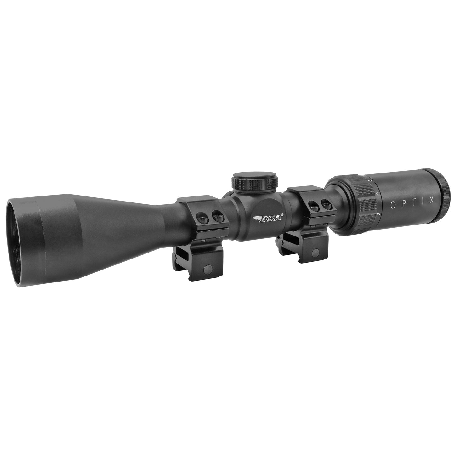 BSA Optics, Optix, Rifle Scope, 3-9X40mm, 1" Maintube, BDC-8 Reticle, Black Color