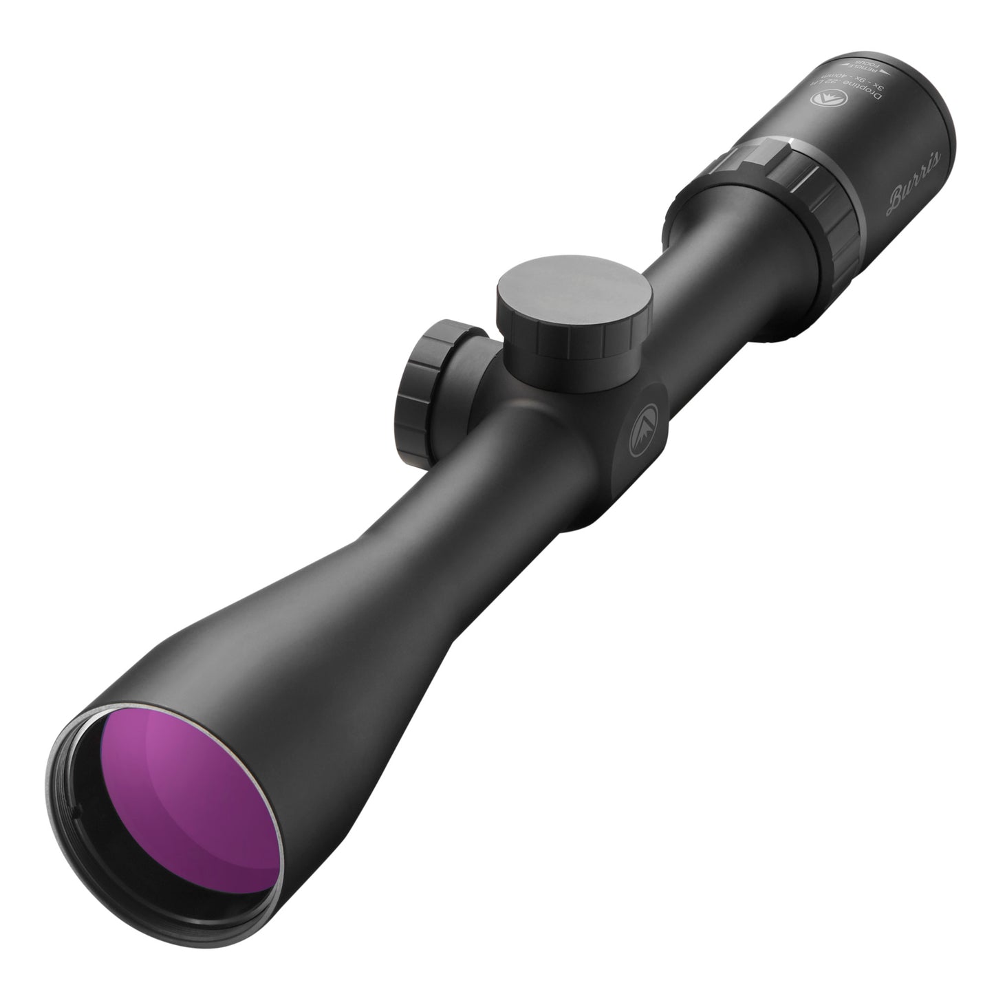 Burris, Droptine, Rifle Scope, 3-9X Magnification, 40MM Objective, 1" Main Tube, Ballistic Plex 22LR Reticle, Matte Finish, Black