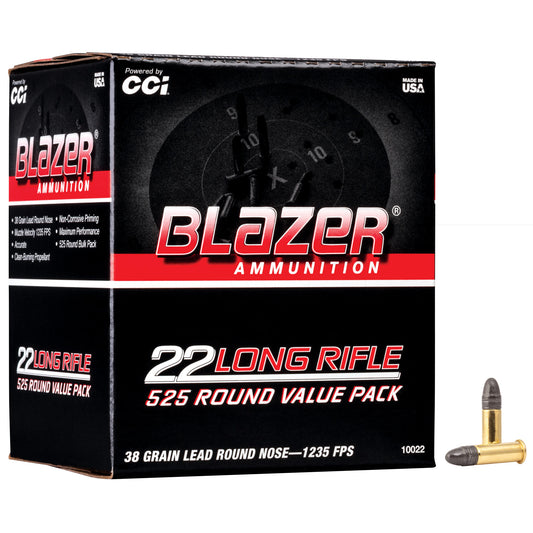 Blazer, .22 LR, 38 Grain, Lead Round Nose, 525 Round Box