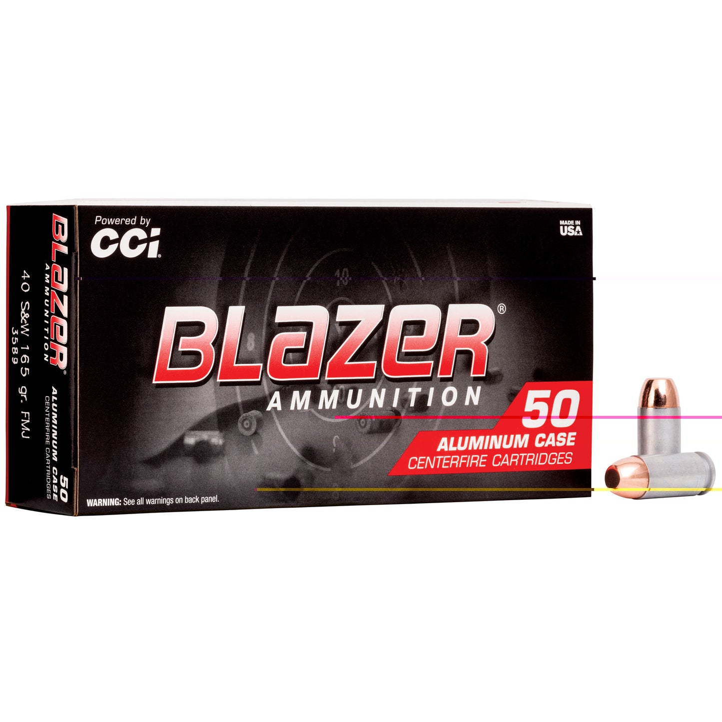 Blazer, .40 S&W, 165 Grain, Full Metal Jacket, 50 Round Box