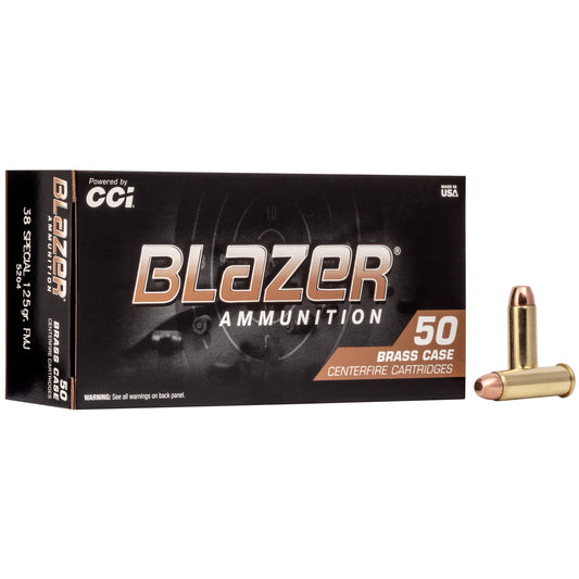 Blazer, Brass, 38 Special, 125 Grain, Full Metal Jacket, 50 Round Box