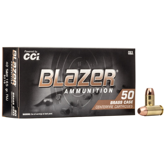 Blazer, Brass, .40 S&W, 165 Grain, Full Metal Jacket, 50 Round Box