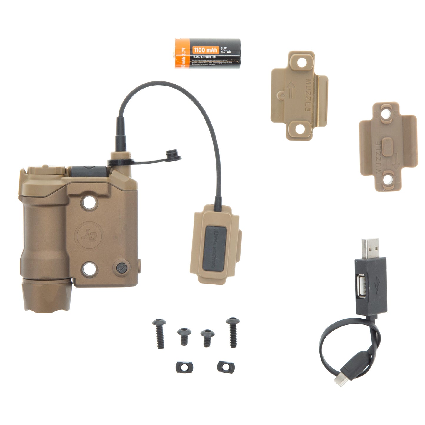 Crimson Trace Corporation, CMR-301, Tac Light With Green Laser, Universal Rail Mount, Tan