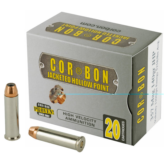 CorBon, Self Defense, .357 Magnum, 140 Grain, Jacketed Hollow Point, 20 Round Box