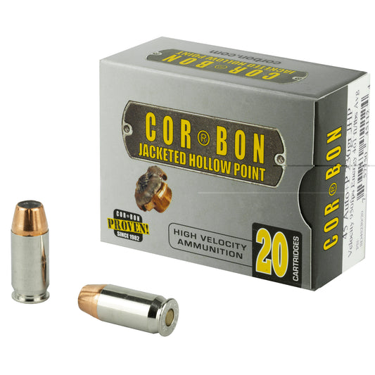 CorBon, Self Defense, 45ACP, 230 Grain, Jacketed Hollow Point, +P, 20 Round Box