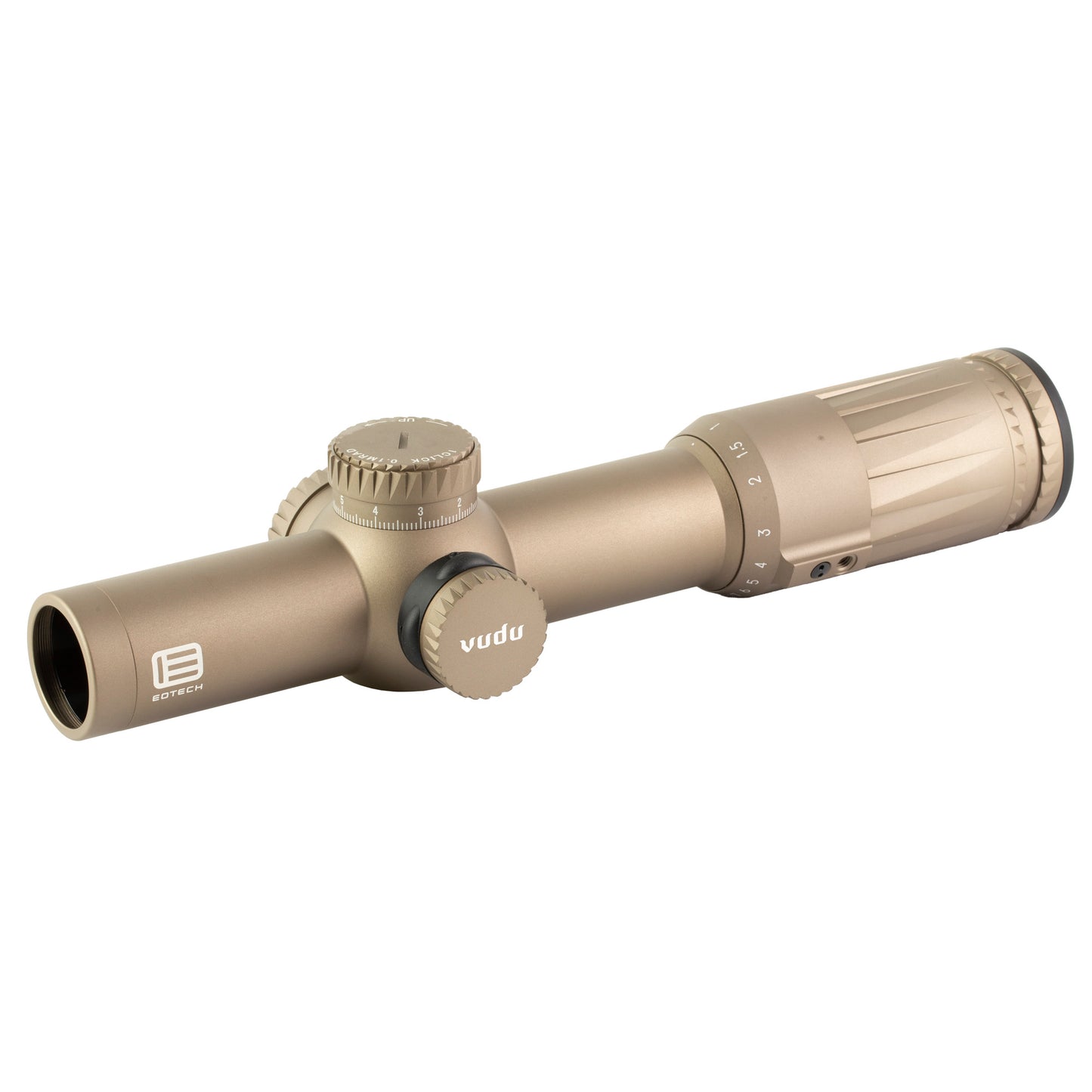 EOTech, Vudu, 1-10X28 First Focal Plane, Rifle Scope, 34mm Tube, SR5 Illuminated MIL Reticle, Tan