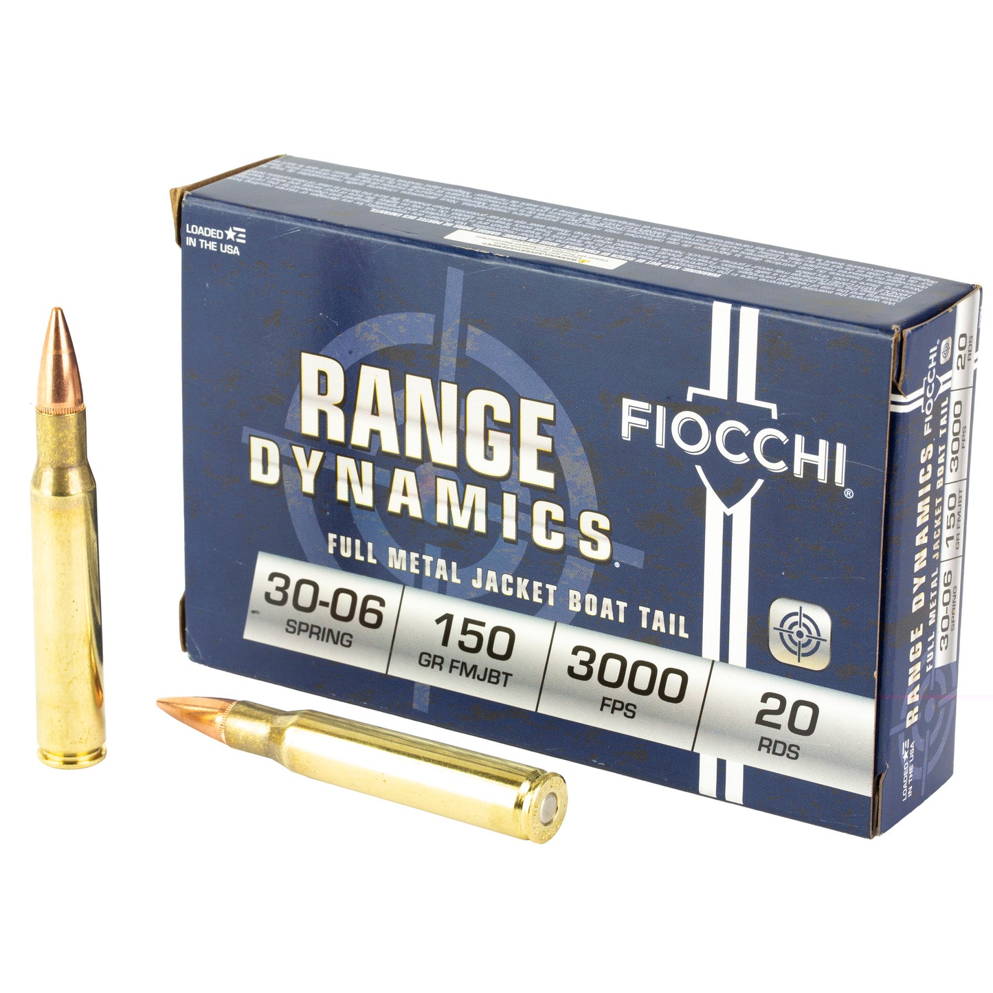 Fiocchi Ammunition, Rifle, 30-06, 150 Grain, Full Metal Jacket Boat Tail, 20 Round Box