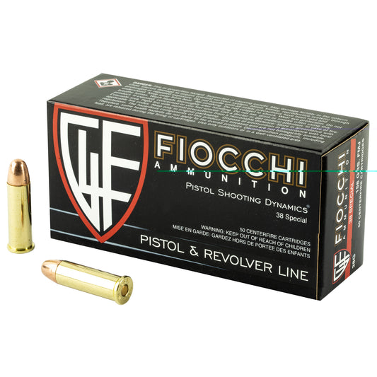 Fiocchi, 38 Special, 158 Grain, Full Metal Jacket, 50 Round Box