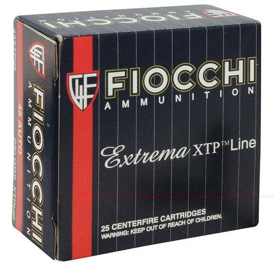 Fiocchi, 45ACP, 230 Grain Jacketed Hollow Point, 25 Round Box