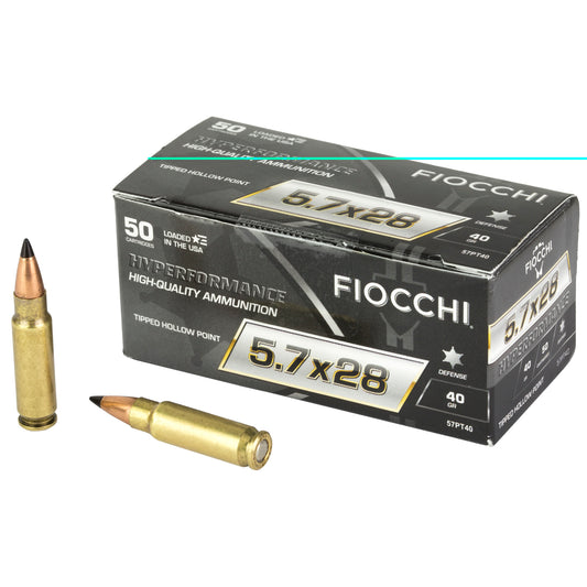 Fiocchi, Hyperformance, 5.7X28MM, 40 Grain, Tipped Hollow Point, 50 Round Box