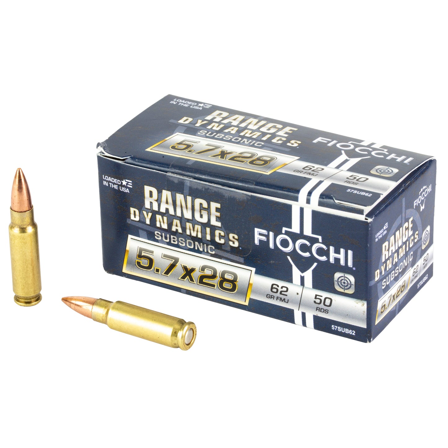 Fiocchi, Range Dynamics, 5.7X28MM, 62 Grain, Full Metal Jacket, 50 Round Box