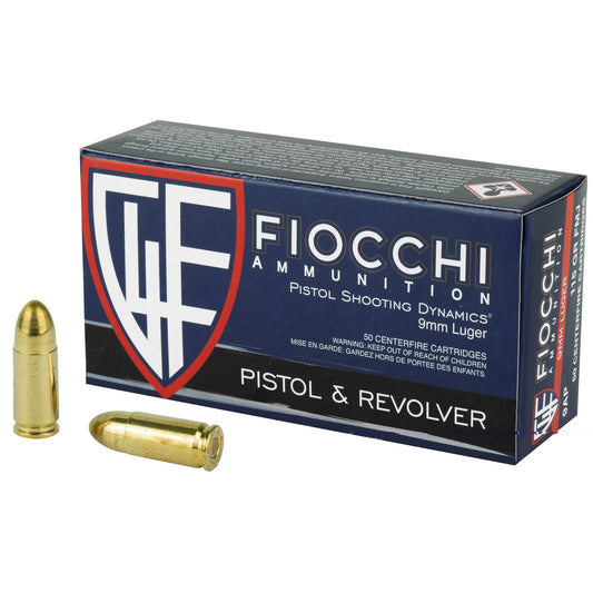 Fiocchi, 9MM, 147 Grain, Full Metal Jacket, 50 Round Box