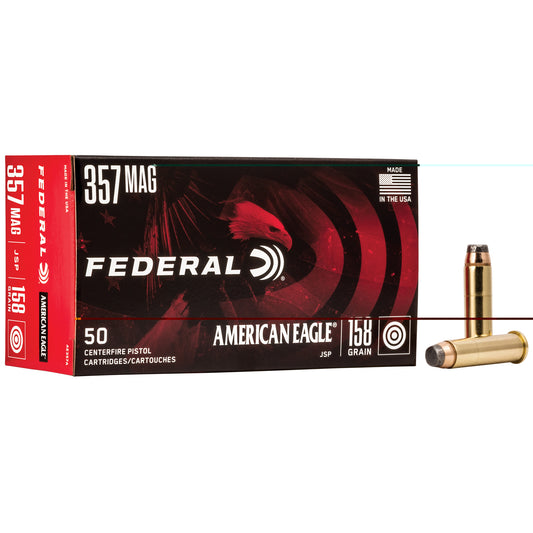 Federal, American Eagle, 357MAG, 158 Grain, Jacketed Soft Point, 50 Round Box