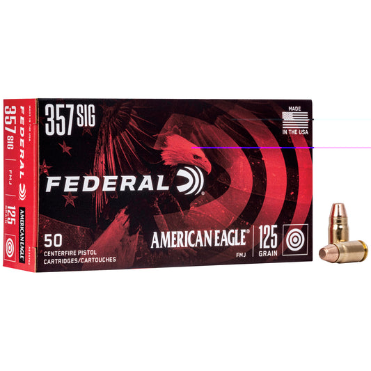 Federal, American Eagle, .357 SIG, 125 Grain, Full Metal Jacket, 50 Round Box