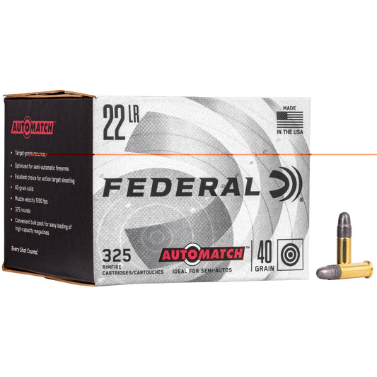 Federal, Champion, 22LR, 40 Grain, Solid, 325 Round Brick