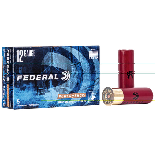 Federal, PowerShok, 12 Gauge, 2.75", Mag Dram, 1.25oz, Rifled Slug, Hollow Point,5 Round Box