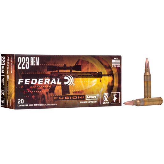 Federal, Fusion, .223 Remington, 62 Grain, Soft Point, 20 Round Box