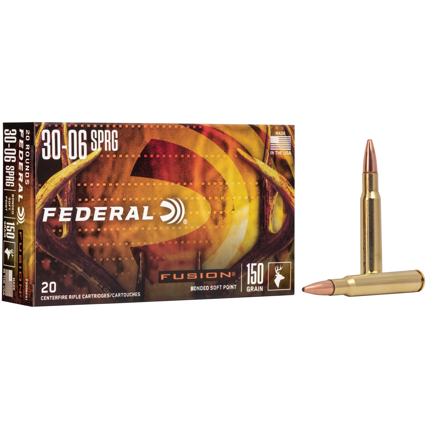 Federal, Fusion, 30-06, 150 Grain, Soft Point, 20 Round Box