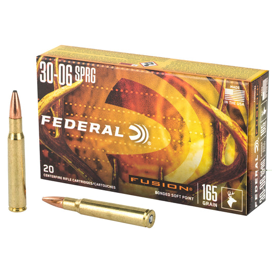 Federal, Fusion, 30-06, 165 Grain, Boat Tail, 20 Round Box