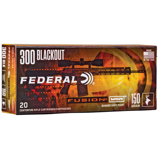 Federal, Fusion MSR, .300 Blackout, 150 Grain, Fusion Soft Point, 20 Round Box